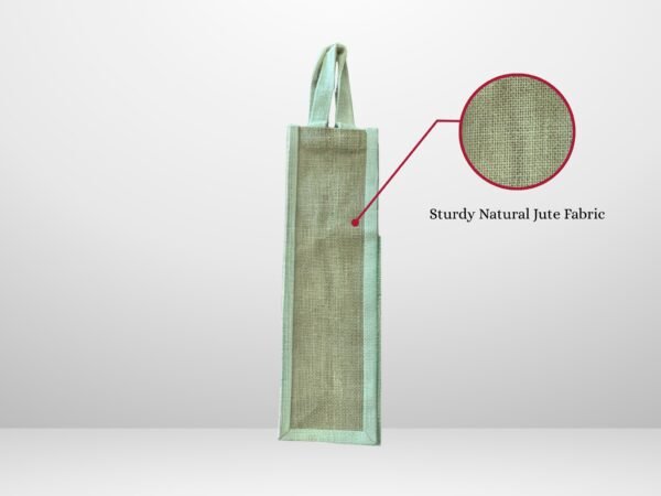 Single Bottle Tall Jute Wine Bag